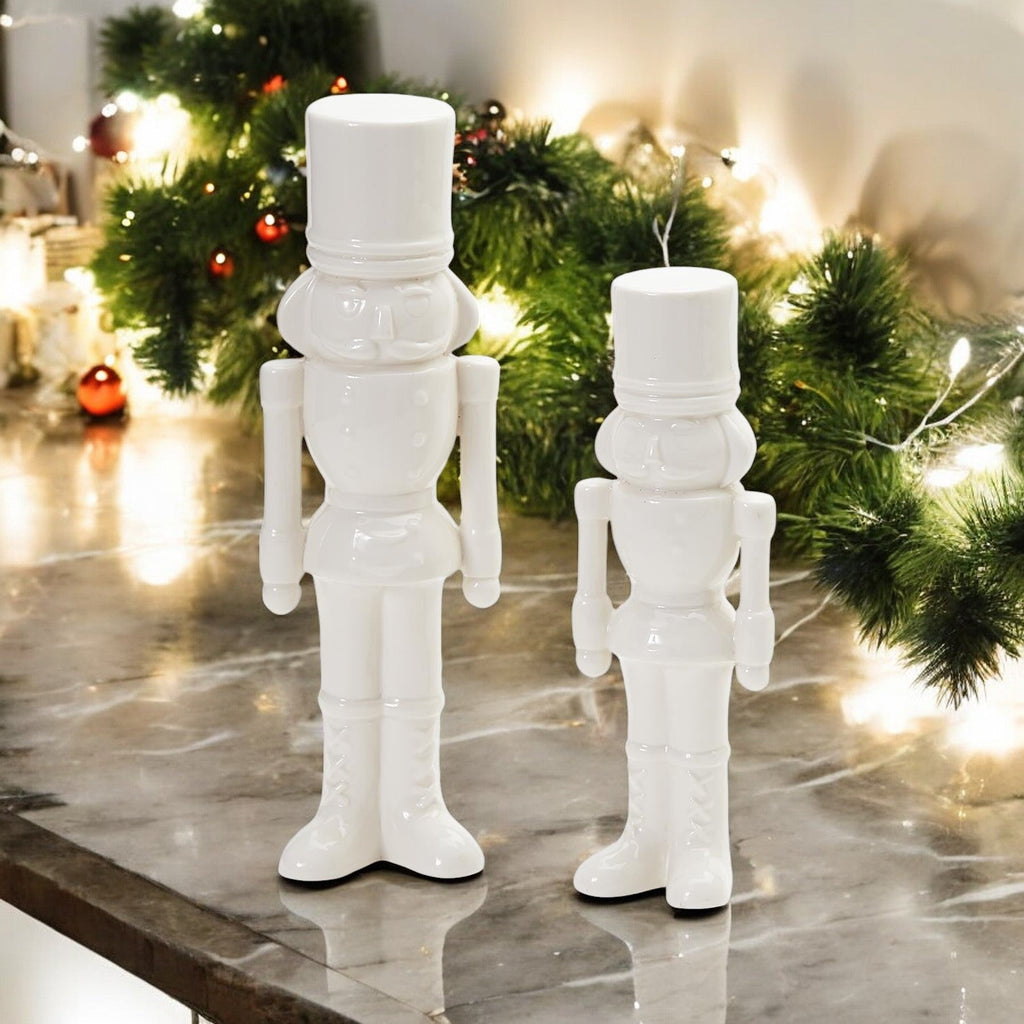 White Holiday Nutcracker Set