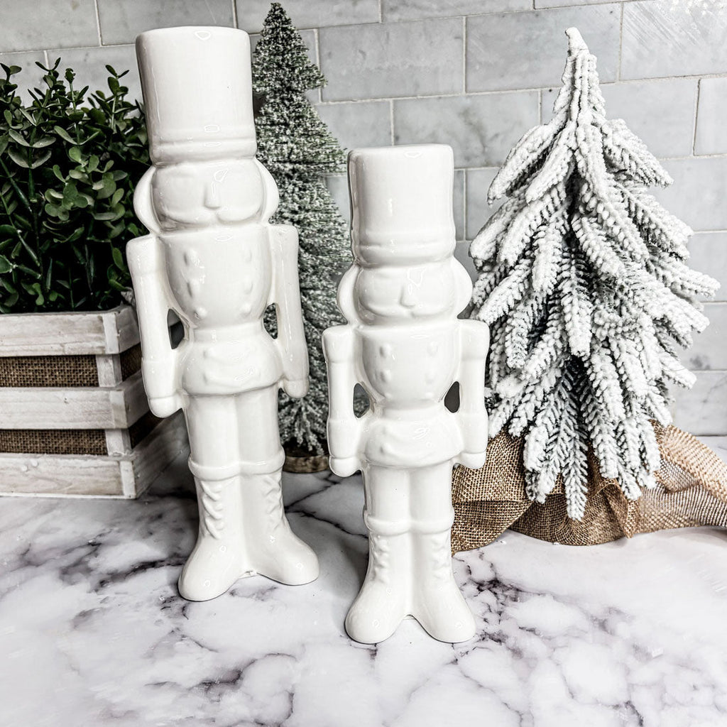 White Holiday Nutcracker Set
