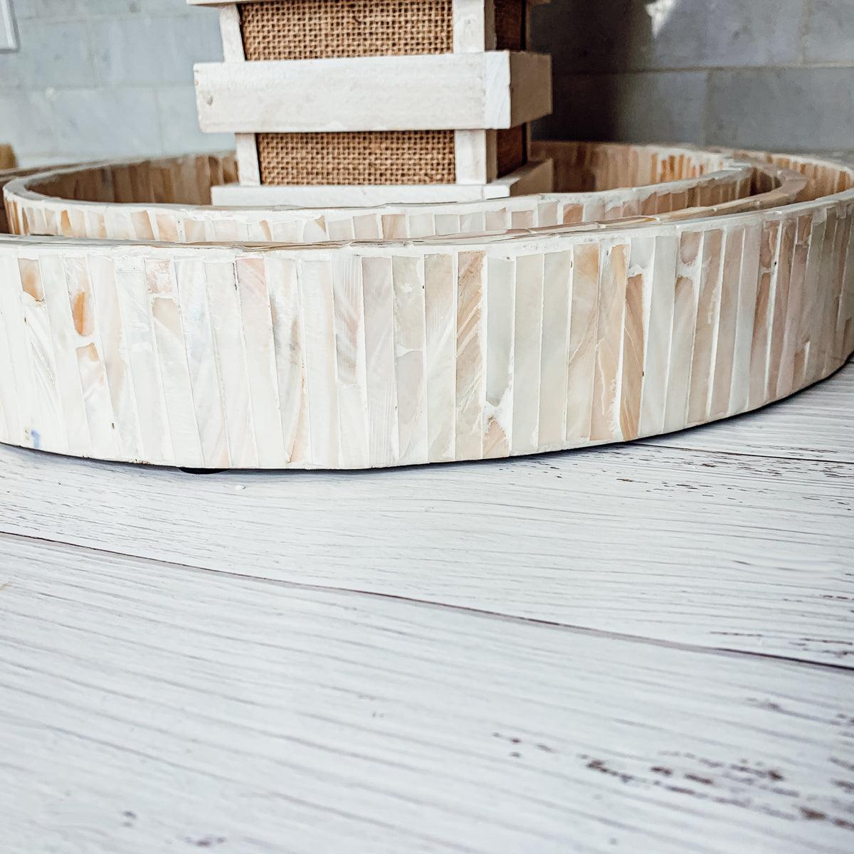 Cream Herringbone Tray
