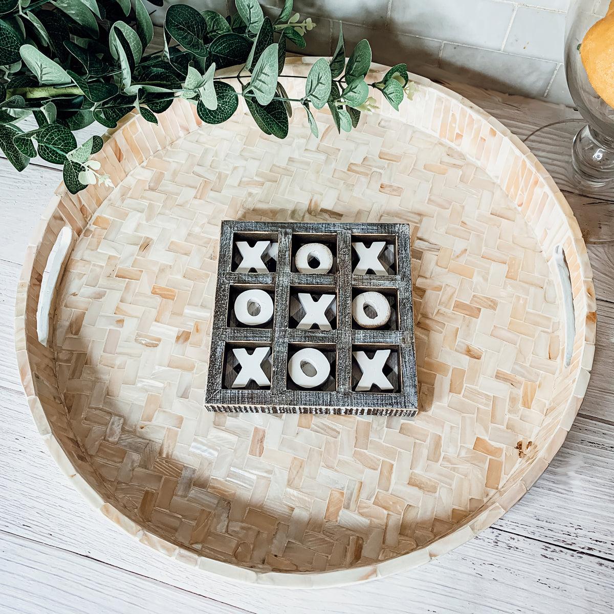 Cream Herringbone Tray