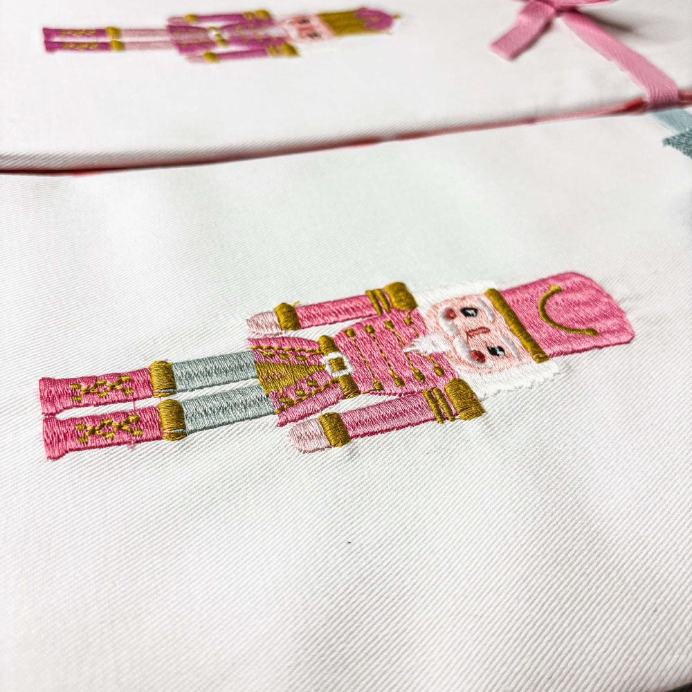 Nutcracker Tea Towel Pink