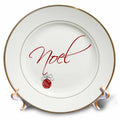 3dRose TDSwhite – Christmas Holidays Xmas - Noel Christmas Ornament - Plates