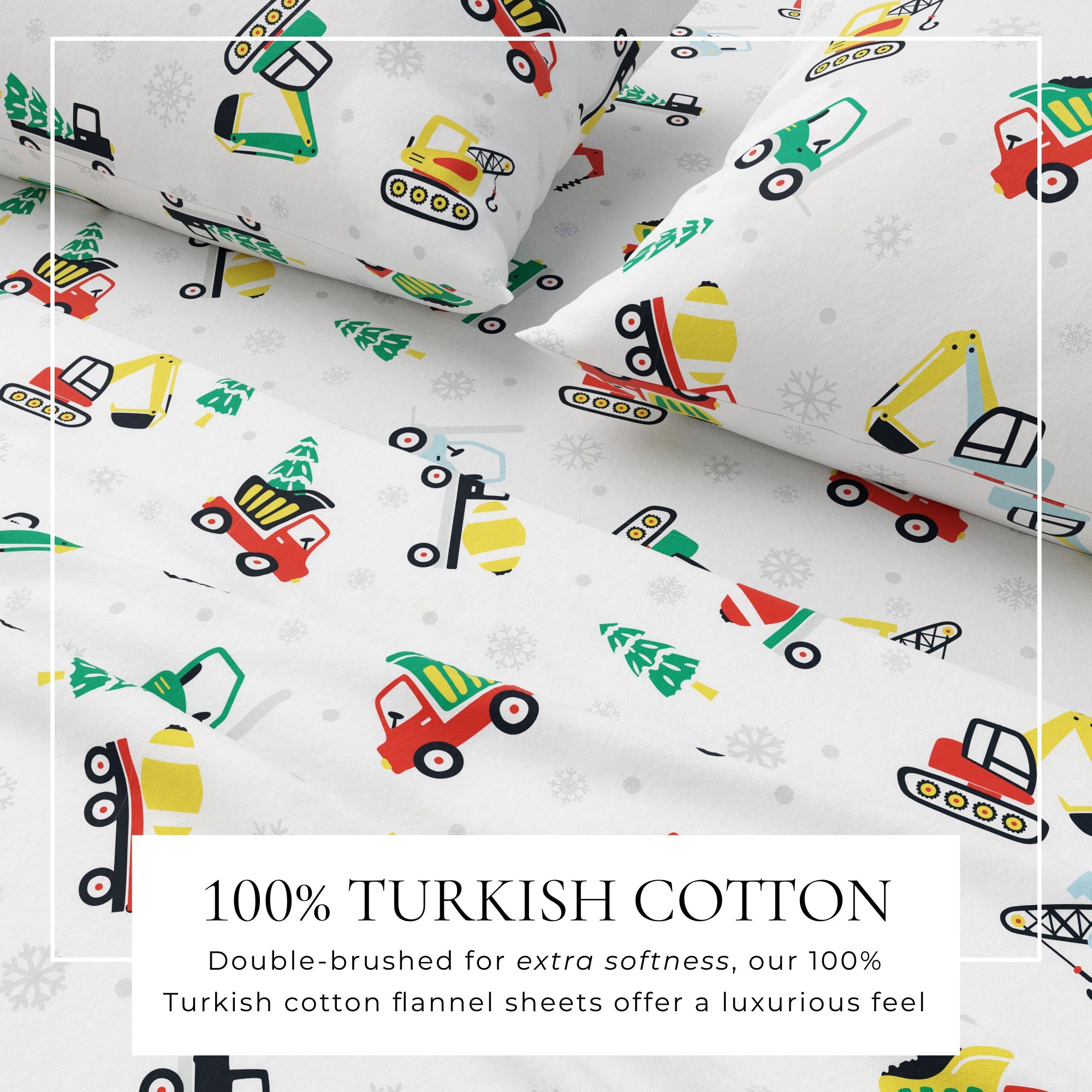Turkish Cotton Christmas Flannel Sheet - Whittaker Collection